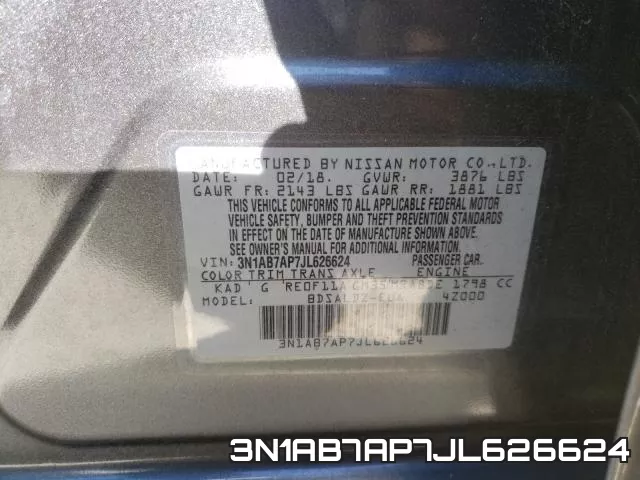 3N1AB7AP7JL626624 фото 2
