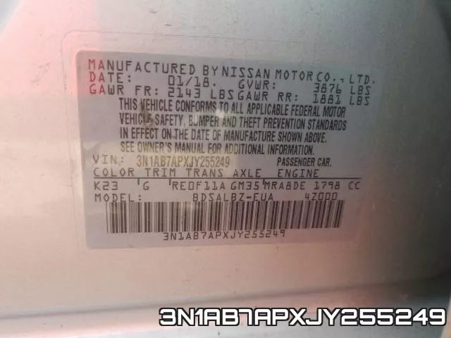 3N1AB7APXJY255249 фото 2