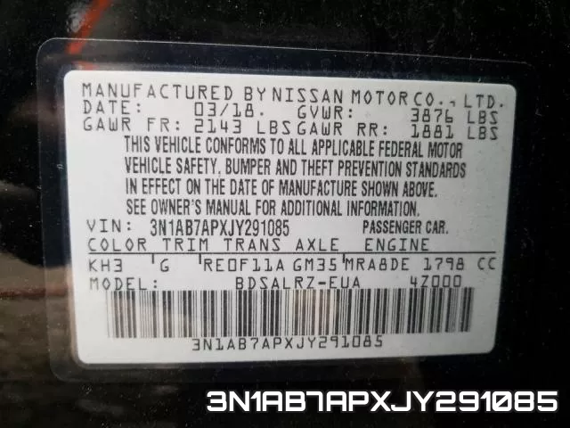 3N1AB7APXJY291085 фото 2