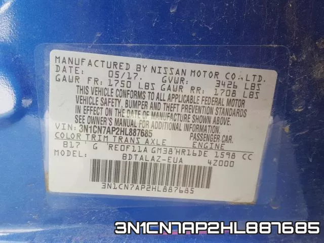 3N1CN7AP2HL887685 фото 2