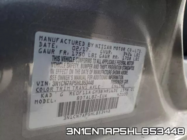 3N1CN7AP5HL853448 фото 2