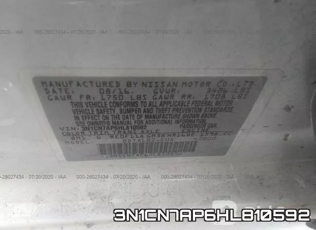 3N1CN7AP6HL810592 фото 9