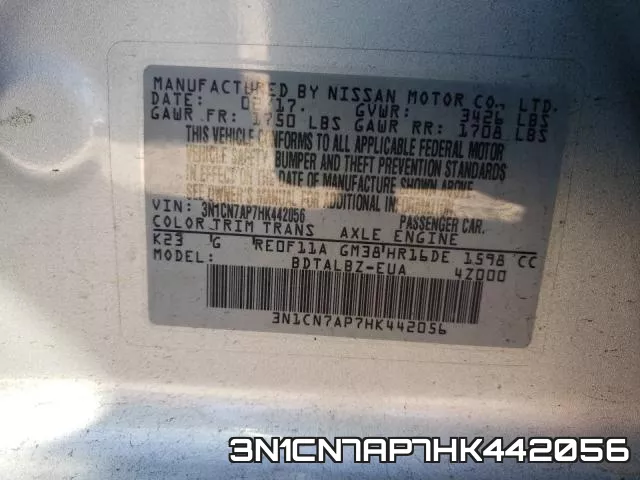 3N1CN7AP7HK442056 фото 2