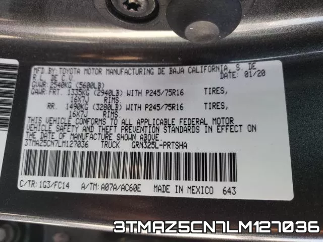 3TMAZ5CN7LM127036 фото 2