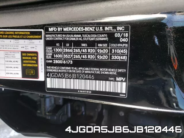 4JGDA5JB6JB120446 фото 2