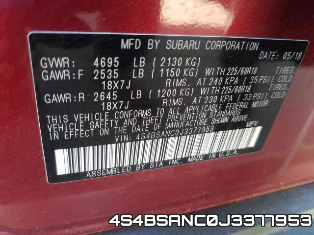 4S4BSANC0J3377953 фото 2