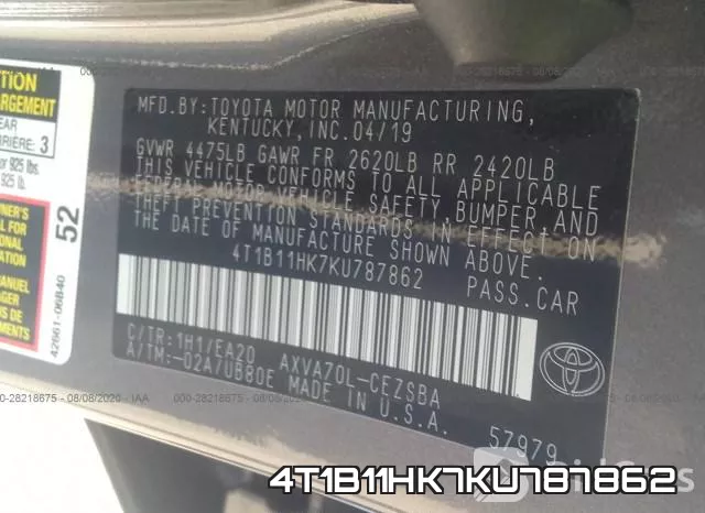 4T1B11HK7KU787862 фото 10