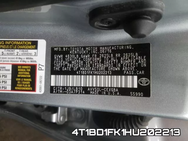 4T1BD1FK1HU202213 фото 2