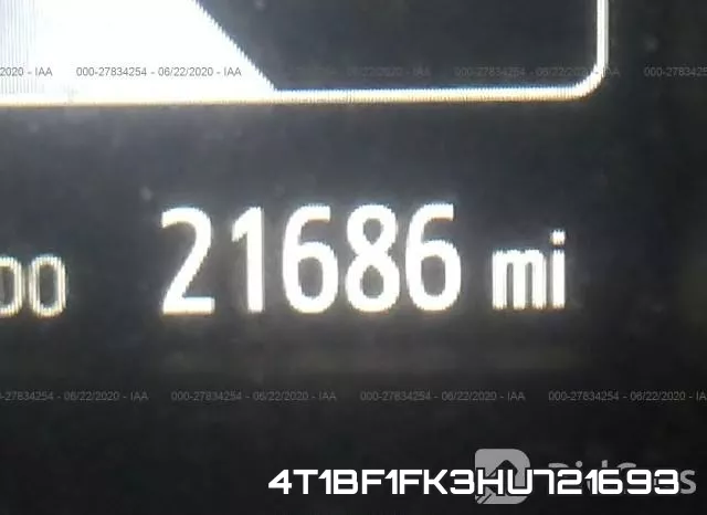 4T1BF1FK3HU721693 фото 8