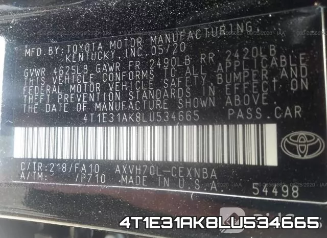 4T1E31AK8LU534665 фото 7
