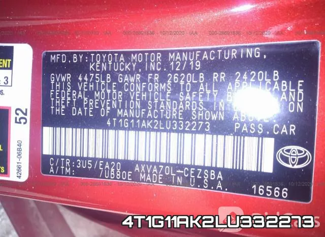 4T1G11AK2LU332273 фото 10