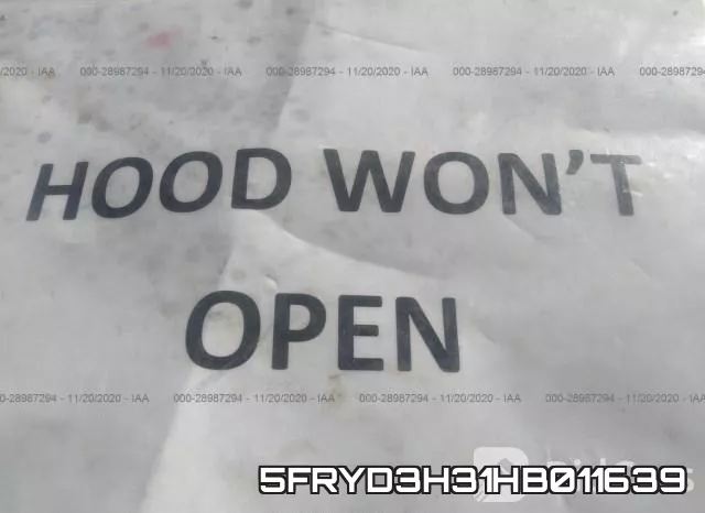 5FRYD3H31HB011639 фото 2