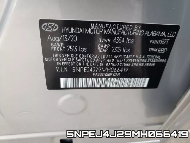5NPEJ4J29MH066419 фото 2