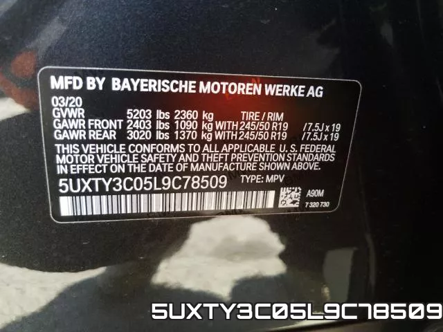 5UXTY3C05L9C78509 фото 2