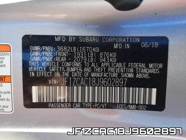 JF1ZCAC18J9602897 фото 2
