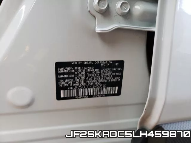 JF2SKADC5LH459870 фото 2