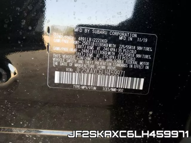 JF2SKAXC6LH459971 фото 2