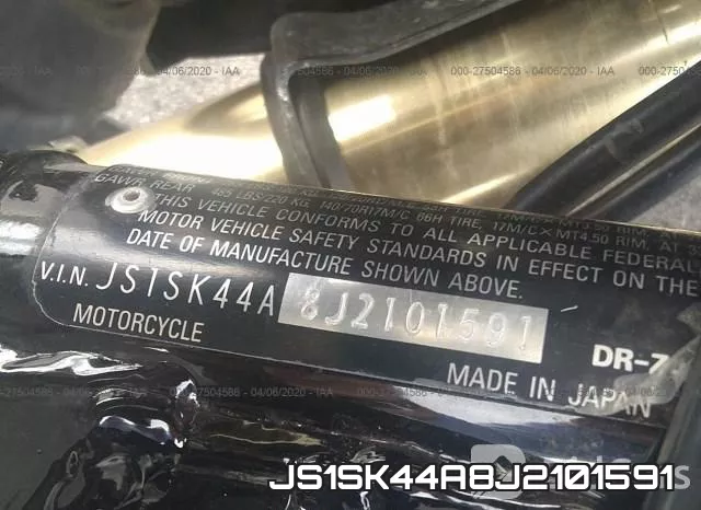 JS1SK44A8J2101591 фото 2