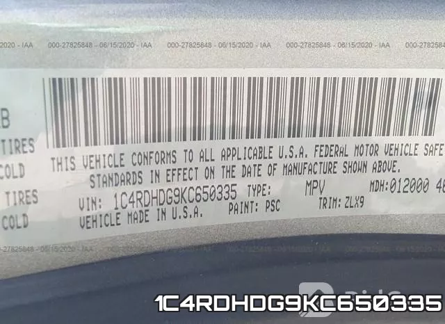 1C4RDHDG9KC650335 фото 10