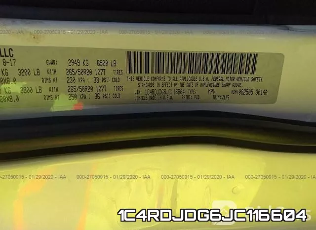 1C4RDJDG6JC116604 фото 10