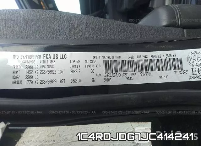 1C4RDJDG7JC414241 фото 10
