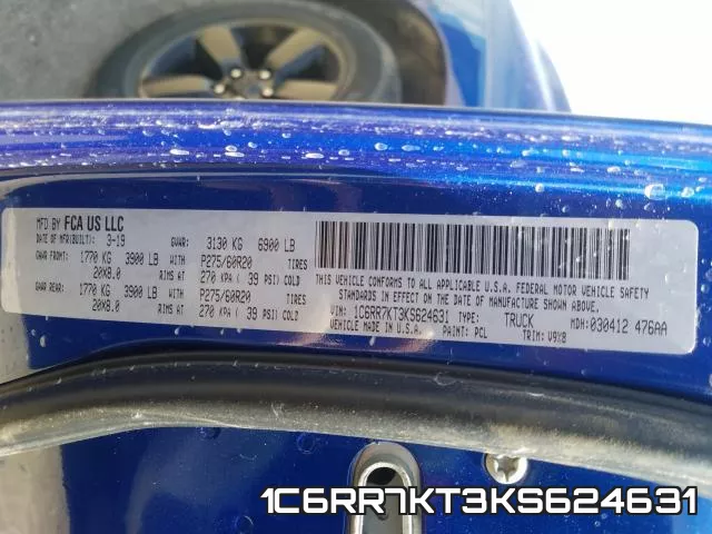1C6RR7KT3KS624631 фото 2