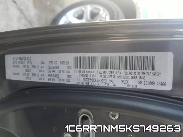 1C6RR7NM5KS749263 фото 2