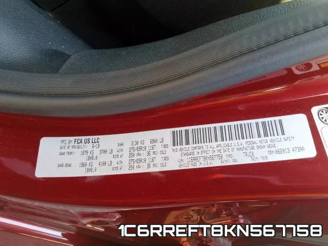 1C6RREFT8KN567758 фото 2