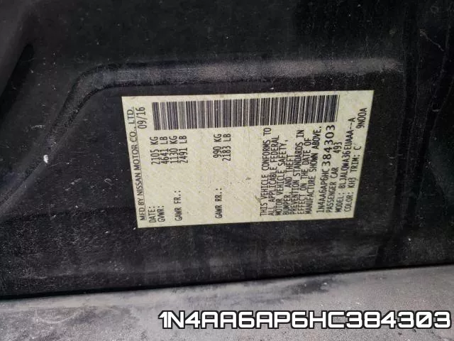 1N4AA6AP6HC384303 фото 2