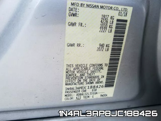 1N4AL3AP8JC188426 фото 2