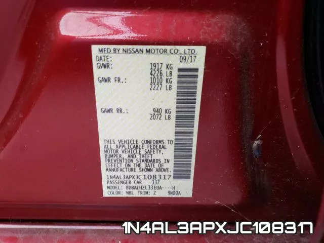 1N4AL3APXJC108317 фото 2