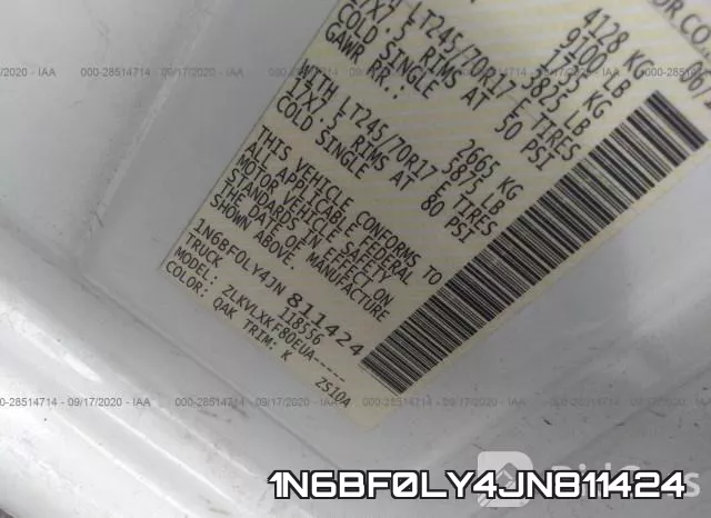 1N6BF0LY4JN811424 фото 10