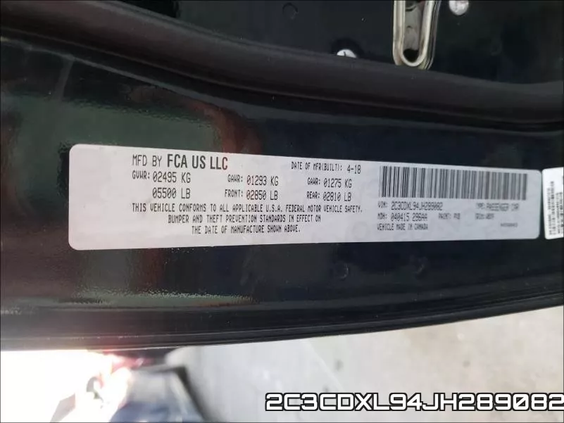 2C3CDXL94JH289082 фото 2