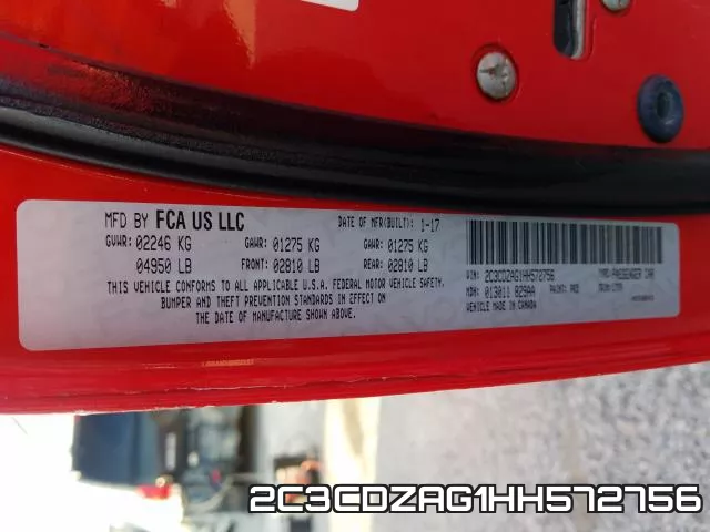 2C3CDZAG1HH572756 фото 2