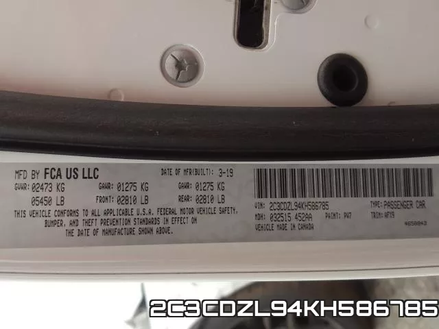 2C3CDZL94KH586785 фото 2