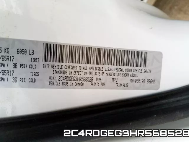 2C4RDGEG3HR568528 фото 2