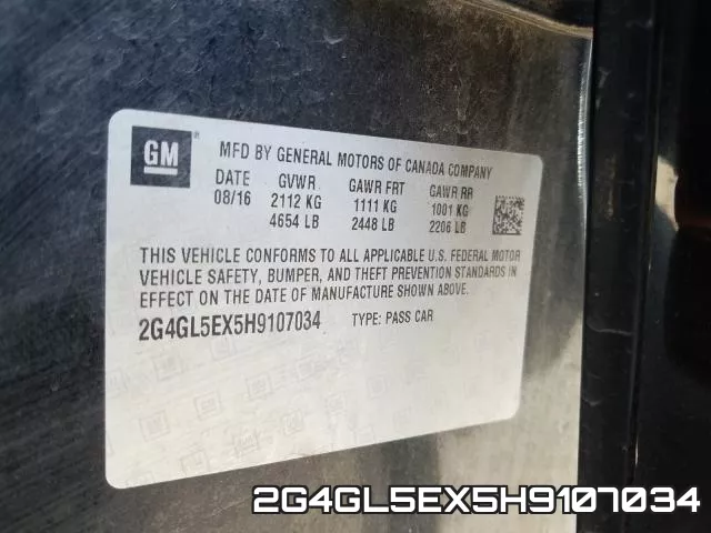 2G4GL5EX5H9107034 фото 2