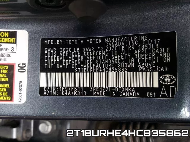 2T1BURHE4HC835862 фото 2