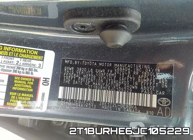 2T1BURHE6JC105229 фото 10