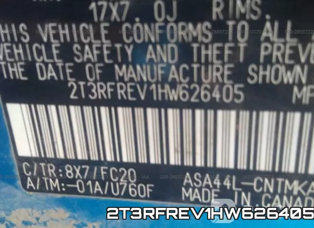 2T3RFREV1HW626405 фото 10