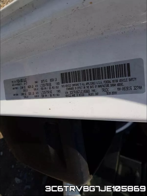 3C6TRVBG7JE105869 фото 2