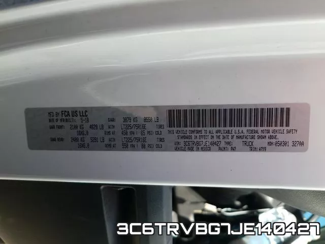 3C6TRVBG7JE140427 фото 2
