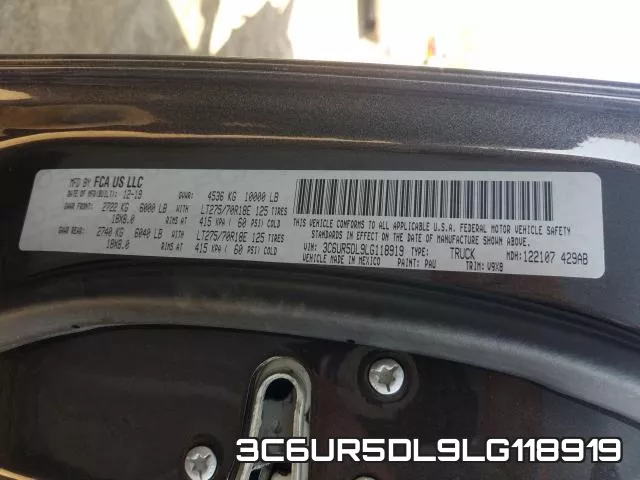 3C6UR5DL9LG118919 фото 2