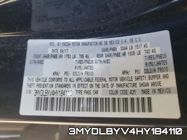 3MYDLBYV4HY184110 фото 2