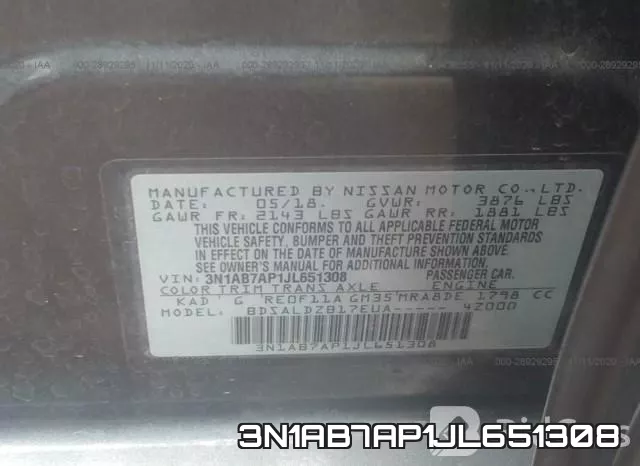 3N1AB7AP1JL651308 фото 9