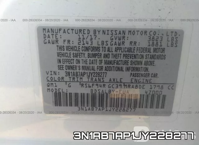 3N1AB7AP1JY228277 фото 8