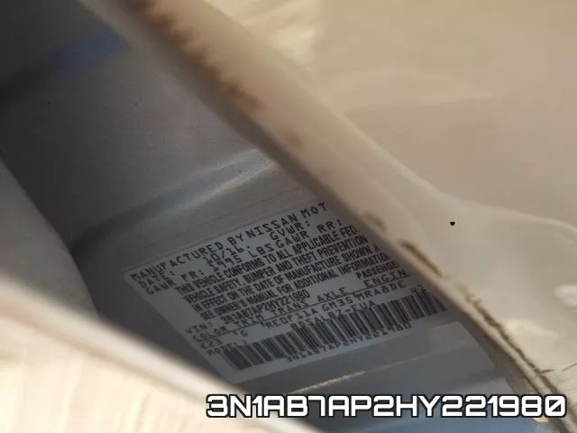 3N1AB7AP2HY221980 фото 2
