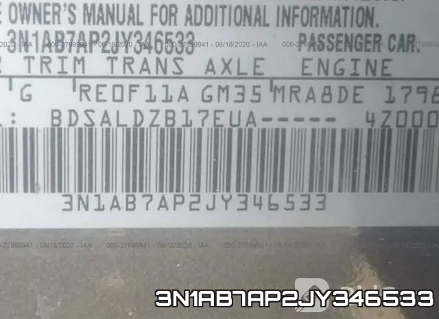3N1AB7AP2JY346533 фото 10