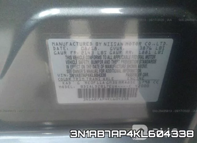 3N1AB7AP4KL604338 фото 10