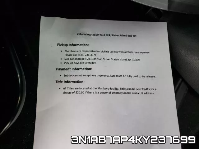3N1AB7AP4KY237699 фото 9